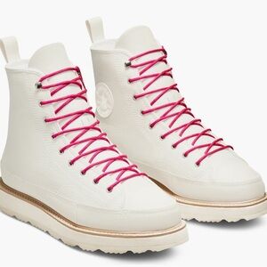 NEW Converse | Cream Pink Unisex Chuck Taylor‎ Crafted Boots Sz 8.5M/10W